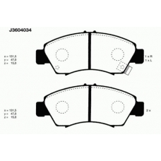 J3604034 NIPPARTS Комплект тормозных колодок, дисковый тормоз