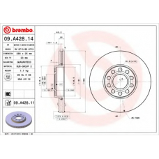 09.A428.14 BREMBO Тормозной диск