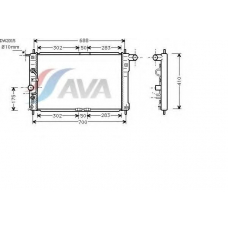 DW2015 AVA Радиатор, охлаждение двигателя