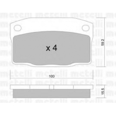 22-0726-0 METELLI Комплект тормозных колодок, дисковый тормоз