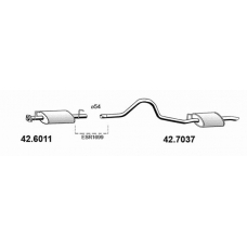 42.6011 ASSO Средний глушитель выхлопных газов