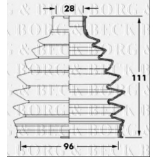 BCB6032 BORG & BECK Пыльник, приводной вал