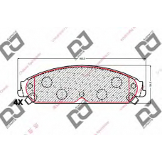 BP1918 DJ PARTS Комплект тормозных колодок, дисковый тормоз