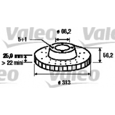 186800 VALEO Тормозной диск