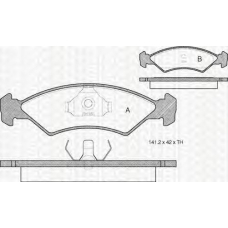 8110 16300 TRIDON Brake pads - front