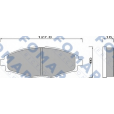 FO 642281 FOMAR ROULUNDS Комплект тормозных колодок, дисковый тормоз