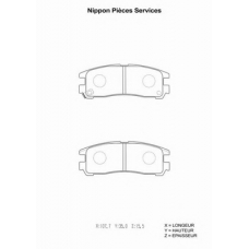 M361I03 NPS Комплект тормозных колодок, дисковый тормоз