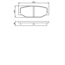 0 986 460 935 BOSCH Комплект тормозных колодок, дисковый тормоз