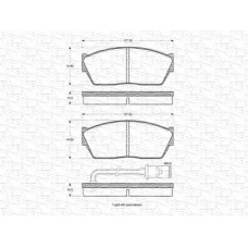 363702160801 MAGNETI MARELLI Комплект тормозных колодок, дисковый тормоз