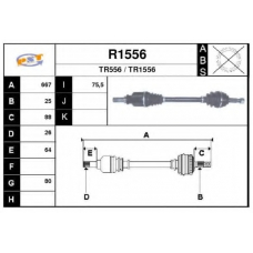 R1556 SNRA Приводной вал