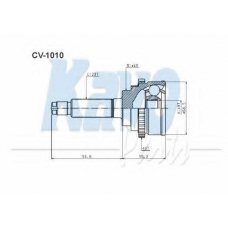 CV-1010 KAVO PARTS Шарнирный комплект, приводной вал