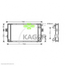 31-2143 KAGER Радиатор, охлаждение двигателя