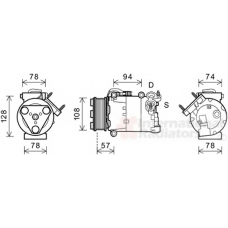 1800K482 VAN WEZEL Компрессор, кондиционер