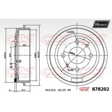 878202.0000 MAXTECH Тормозной барабан