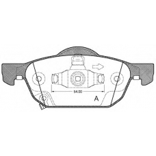 BPA1384.02 OPEN PARTS Комплект тормозных колодок, дисковый тормоз