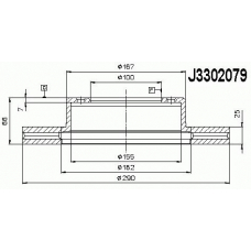 J3302079 NIPPARTS Тормозной диск