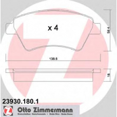 23930.180.1 ZIMMERMANN Комплект тормозных колодок, дисковый тормоз