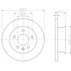 8DD 355 102-621 HELLA Тормозной диск