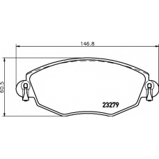 8DB 355 009-071 HELLA Комплект тормозных колодок, дисковый тормоз