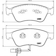 8DB 355 011-021 HELLA PAGID Комплект тормозных колодок, дисковый тормоз