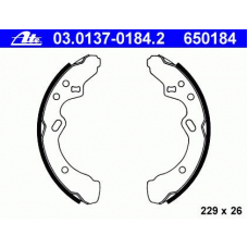 03.0137-0184.2 ATE Комплект тормозных колодок