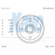 BD-5851 KAVO PARTS Тормозной барабан