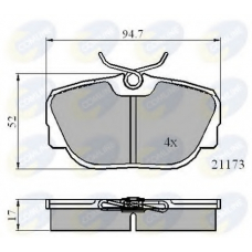 CBP0361 COMLINE Комплект тормозных колодок, дисковый тормоз
