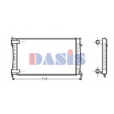061180N AKS DASIS Радиатор, охлаждение двигателя