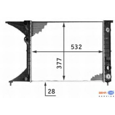 8MK 376 718-651 HELLA Радиатор, охлаждение двигателя