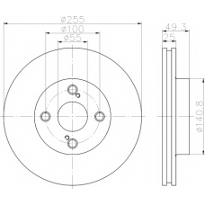 8DD 355 110-421 HELLA PAGID Тормозной диск