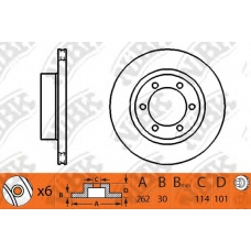 RN1265 NiBK Тормозной диск