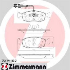 25429.180.2 ZIMMERMANN Комплект тормозных колодок, дисковый тормоз