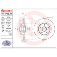 08.9792.17 BREMBO Тормозной диск