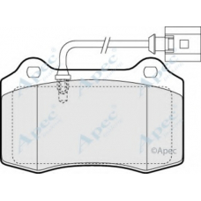 PAD1374 APEC Комплект тормозных колодок, дисковый тормоз