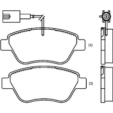 P 23 085 BREMBO Комплект тормозных колодок, дисковый тормоз
