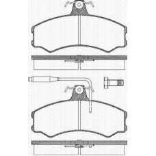8110 10792 TRISCAN Комплект тормозных колодок, дисковый тормоз