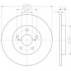 8DD 355 116-121 HELLA PAGID Тормозной диск