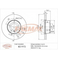 BD-1972 FREMAX Тормозной диск