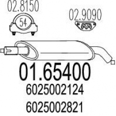01.65400 MTS Глушитель выхлопных газов конечный