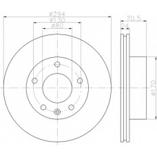 8DD 355 113-391 HELLA Тормозной диск