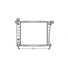 FD2199 AVA Радиатор, охлаждение двигателя