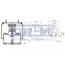 72.4881.CP SEM LASTIK Кожух пневматической рессоры