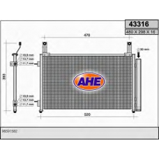 43316 AHE Конденсатор, кондиционер