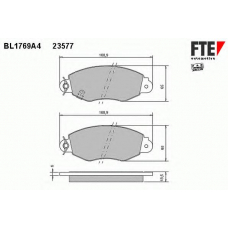 BL1769A4 FTE Комплект тормозных колодок, дисковый тормоз