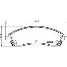 8DB 355 012-221 HELLA Комплект тормозных колодок, дисковый тормоз