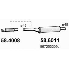 58.4008 ASSO Труба выхлопного газа