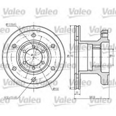 187032 VALEO Тормозной диск