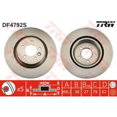 DF4792S TRW Тормозной диск