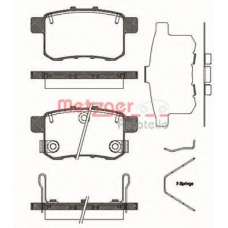1332.12 METZGER Комплект тормозных колодок, дисковый тормоз