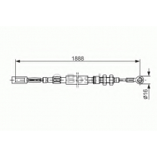 1 987 477 420 BOSCH Трос, стояночная тормозная система